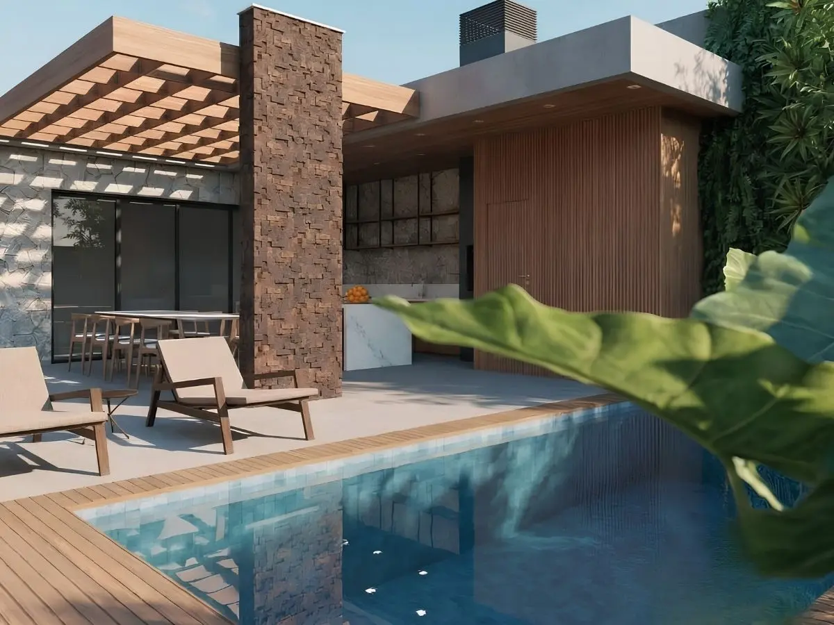 Residência C & S — área gourmet